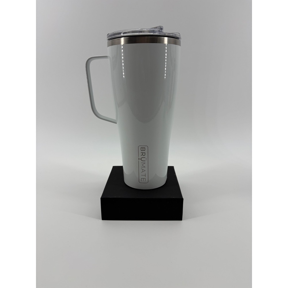 BruMate Toddy XL Tumbler 40oz White Insulated Leakproof Handle Mug